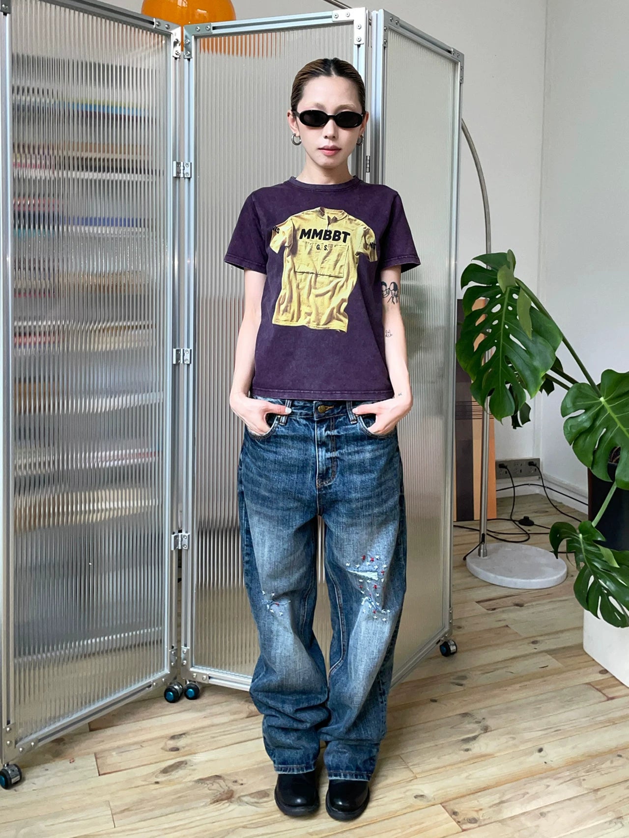 MMBBT Fun Clothing Printed Crew Neck Short Tee