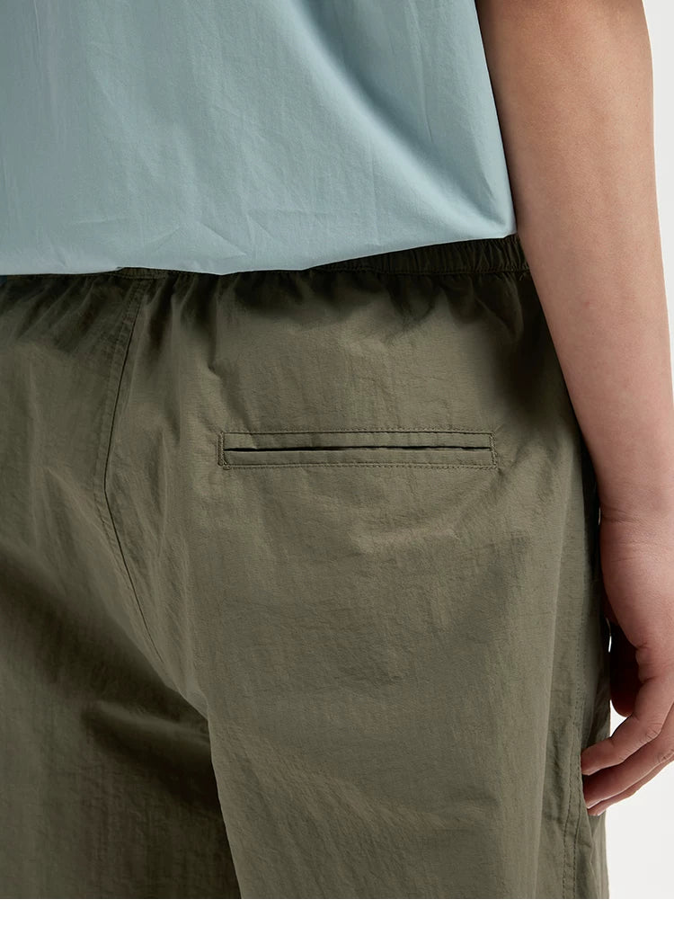 BUTTBILL 280g Breathable Linen-Blend Parachute Pants