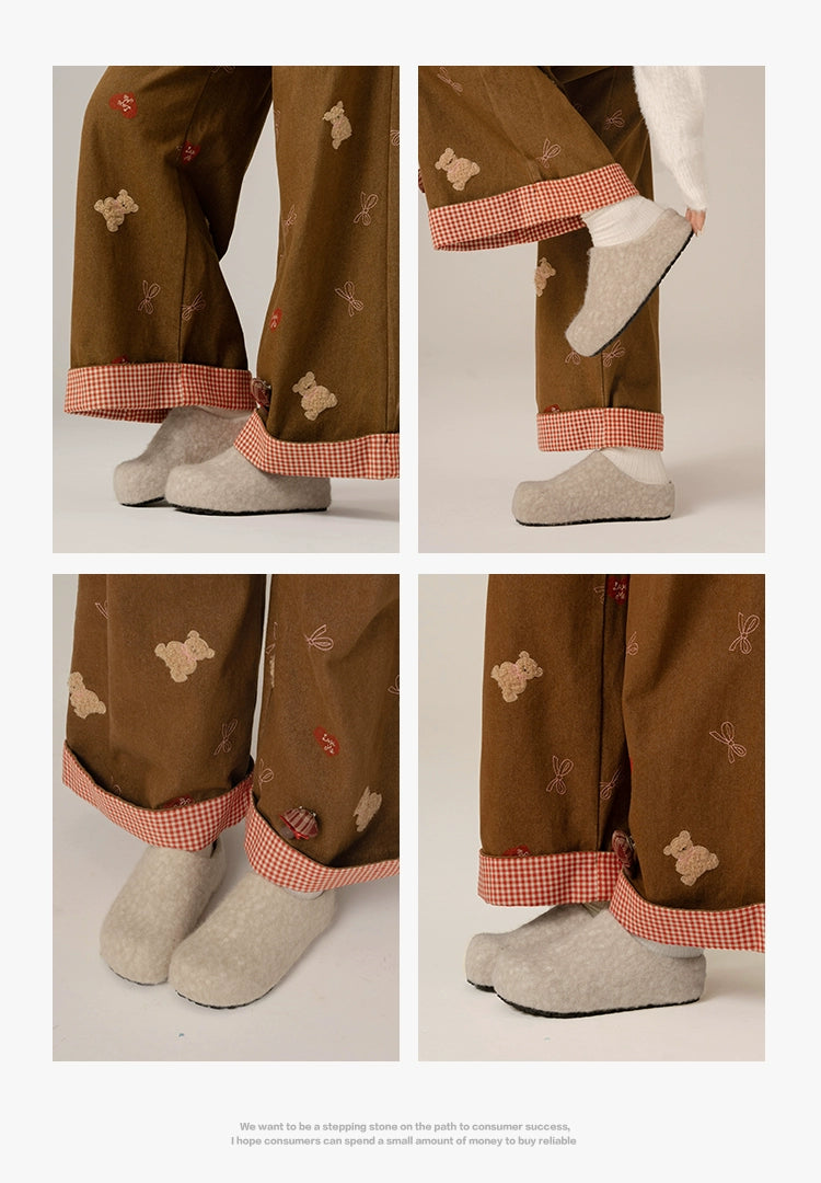 Donkey Fleece Outer Wear Versatile Warm Fluffy Shoes