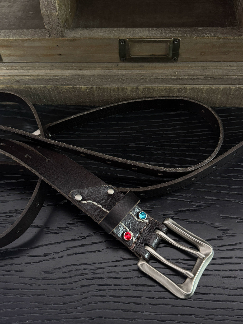 NOT UGLY Porous Snake Tail Split First Cowhide Hand Sewn Belt