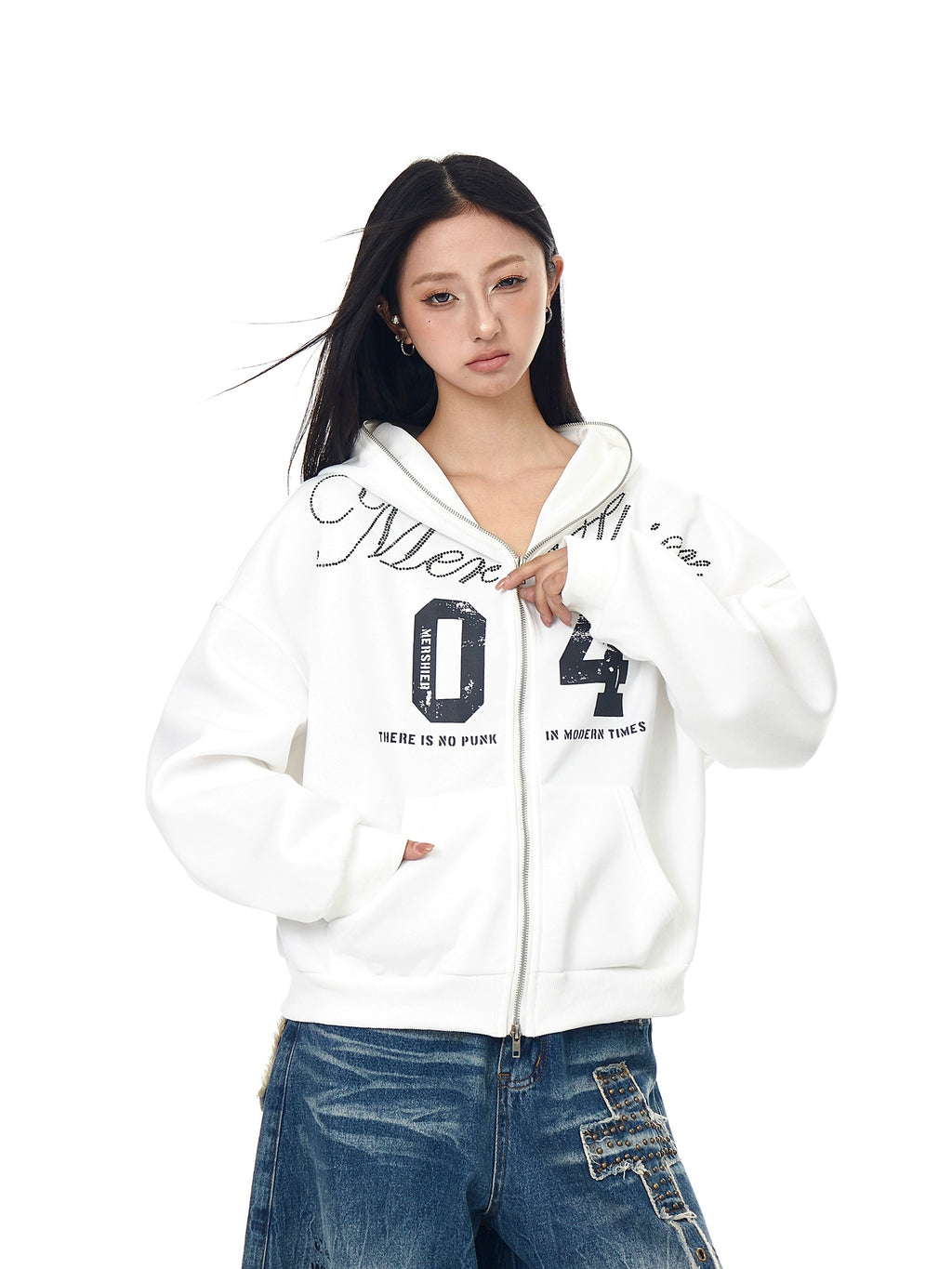 BLACKLISTS Vintage Alphabet Hot Diamond Sweater Jacket