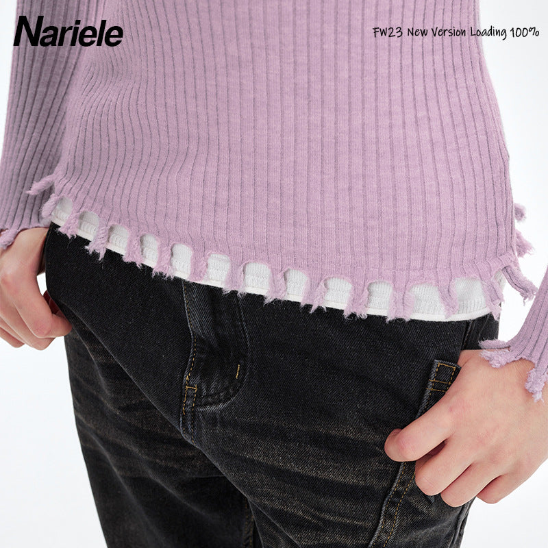 Nariele American Neck Gentle Wind Bottom Shirt