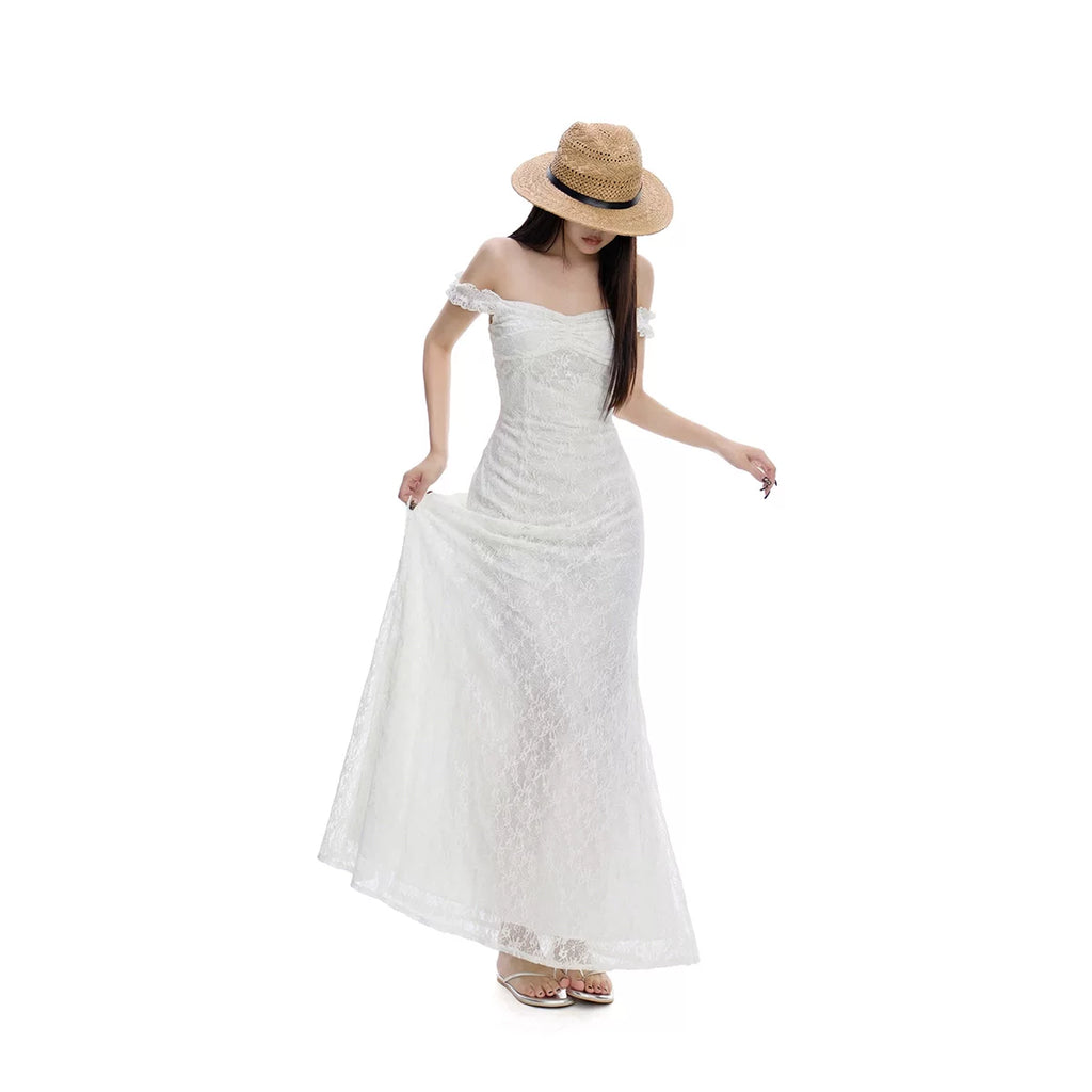 WITHMIN Lace Waist Suspender Dress