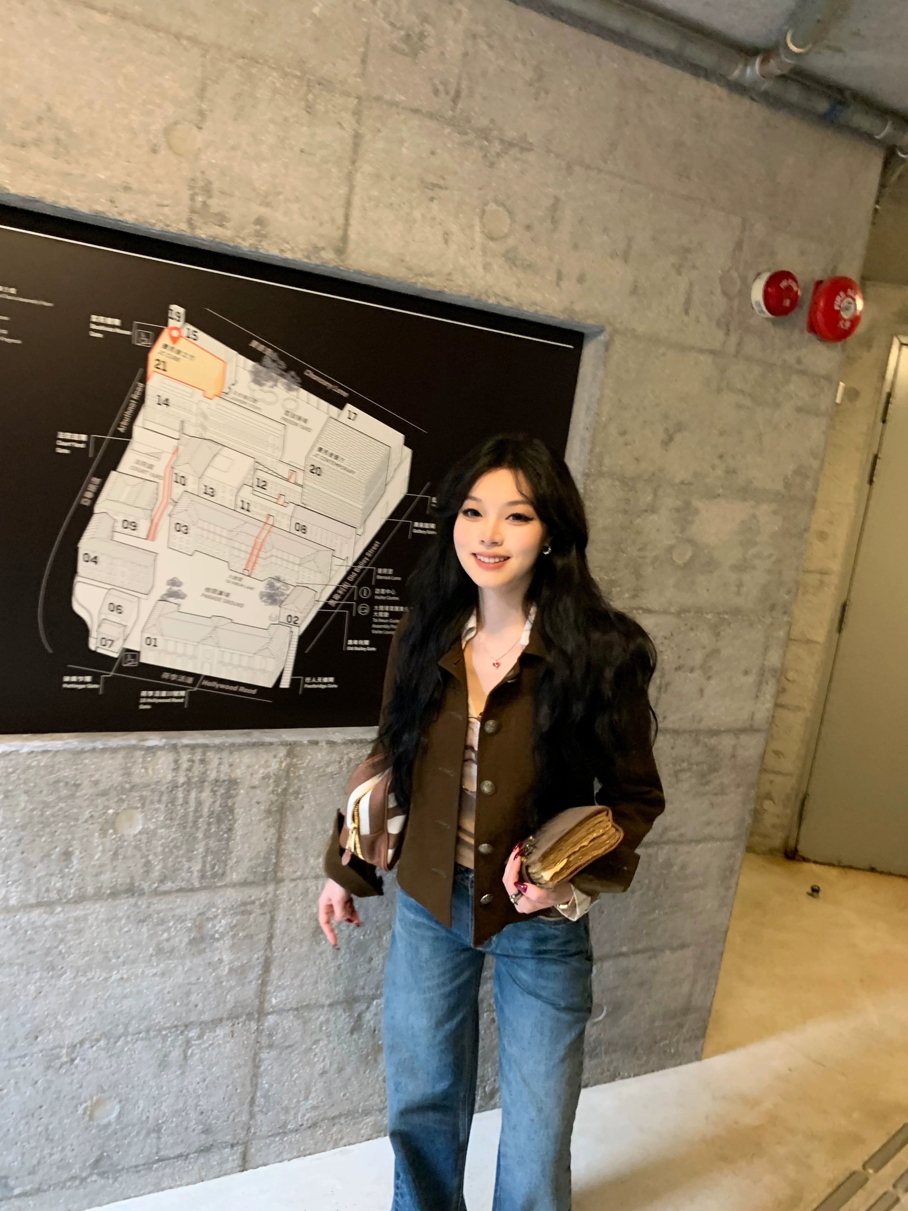 Popchee Stitching Embroidered Wide-leg Jeans