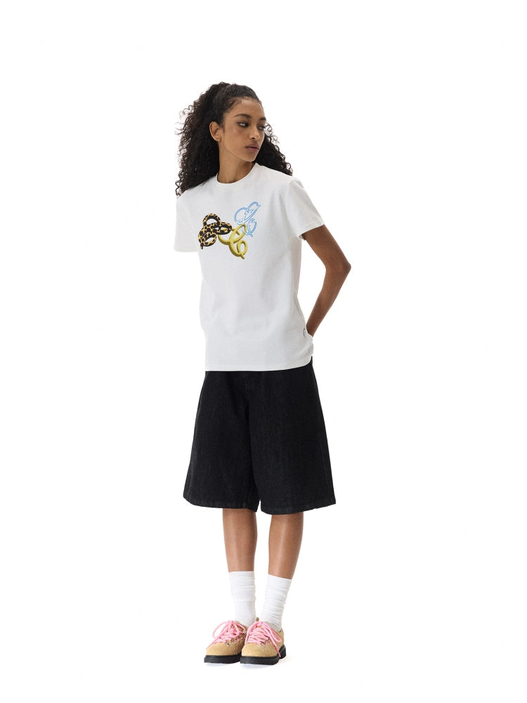 CRICLE CAGE Slim Print Short Slim Tee