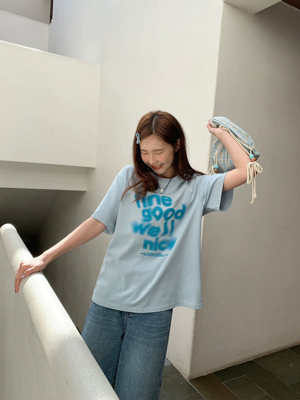 KANO Casual Letter Print Loose Tee