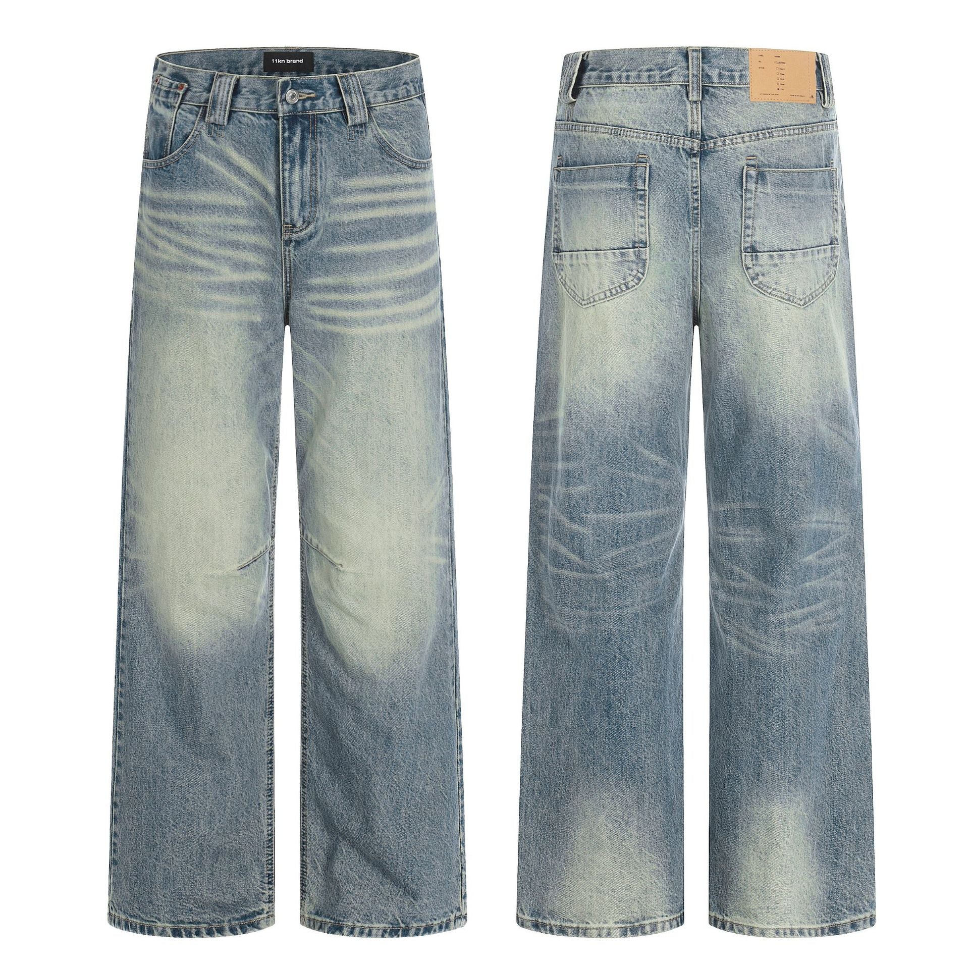 11KN Retro Straight Wide-leg Slacks