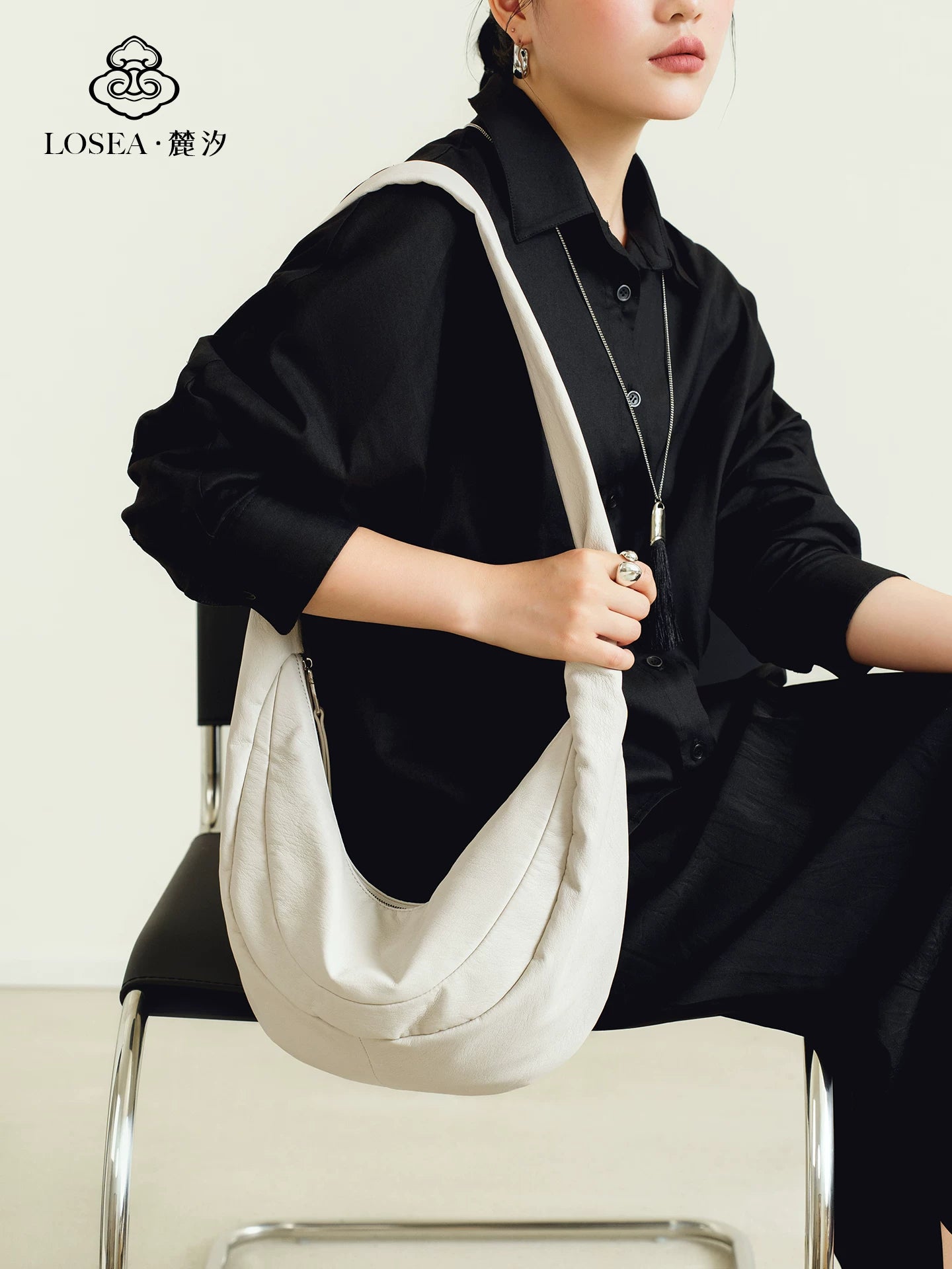 LOSEA Minimalist Soft Leather Large Capacity Shoulder Bag