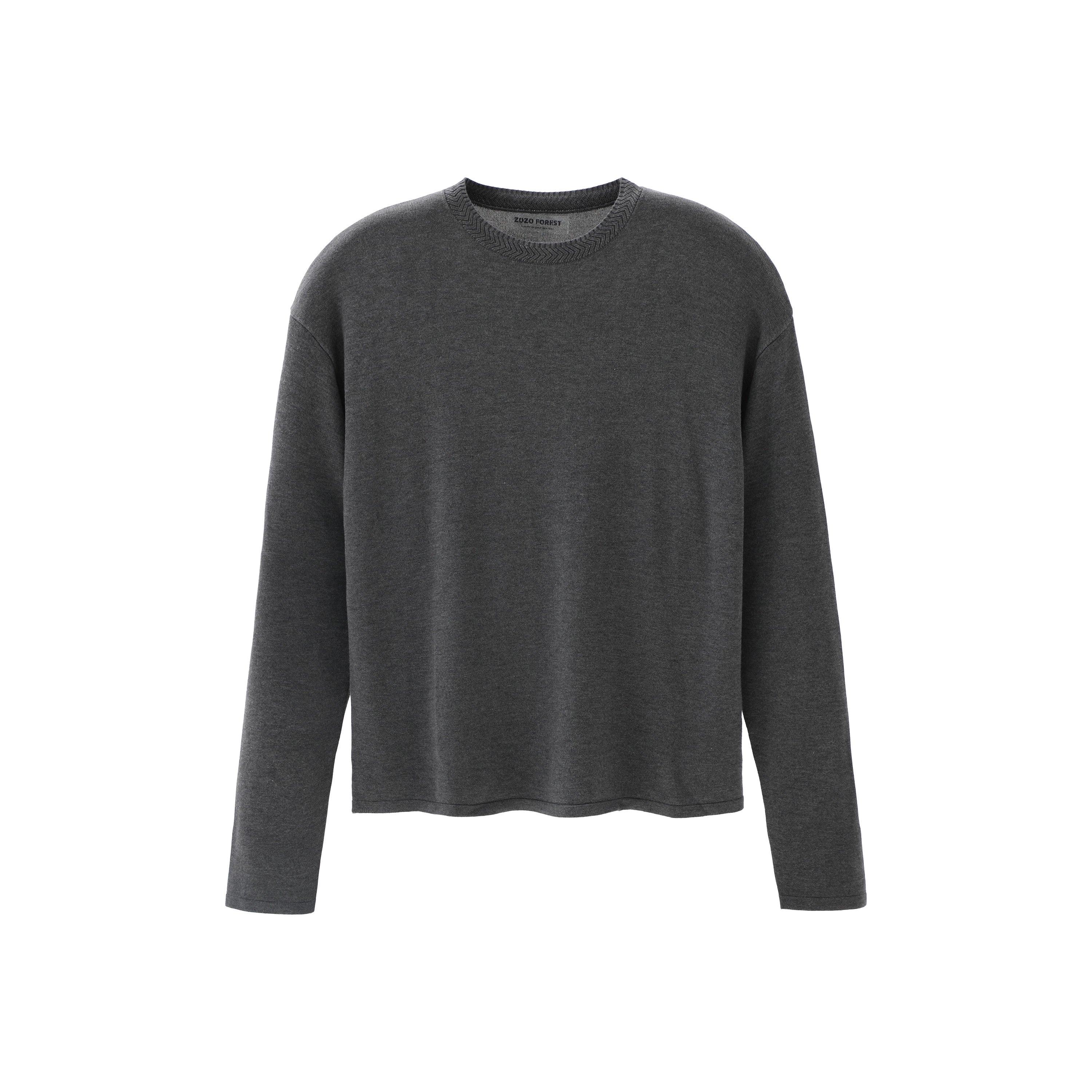 ZOZOFOREST Row Style Wheat Ear Collar Old Money Basic Commuter Base Knitted Long Sleeve