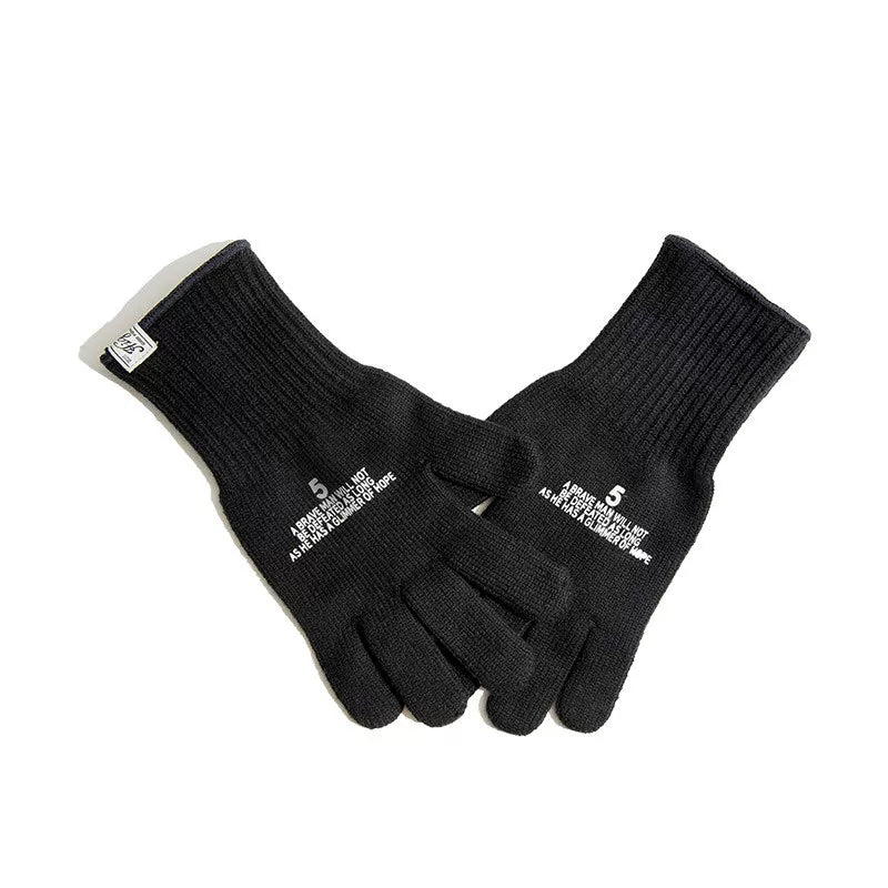 Madden retro knitted full-finger cold-proof gloves