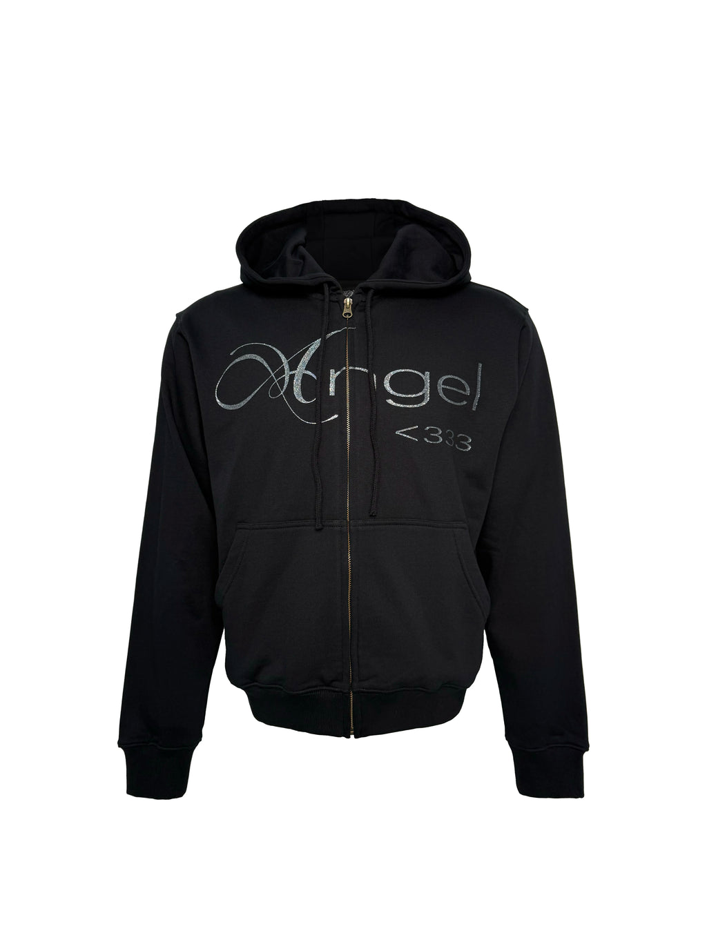 PCCVISION Glitter Print Zip-up Cardigan