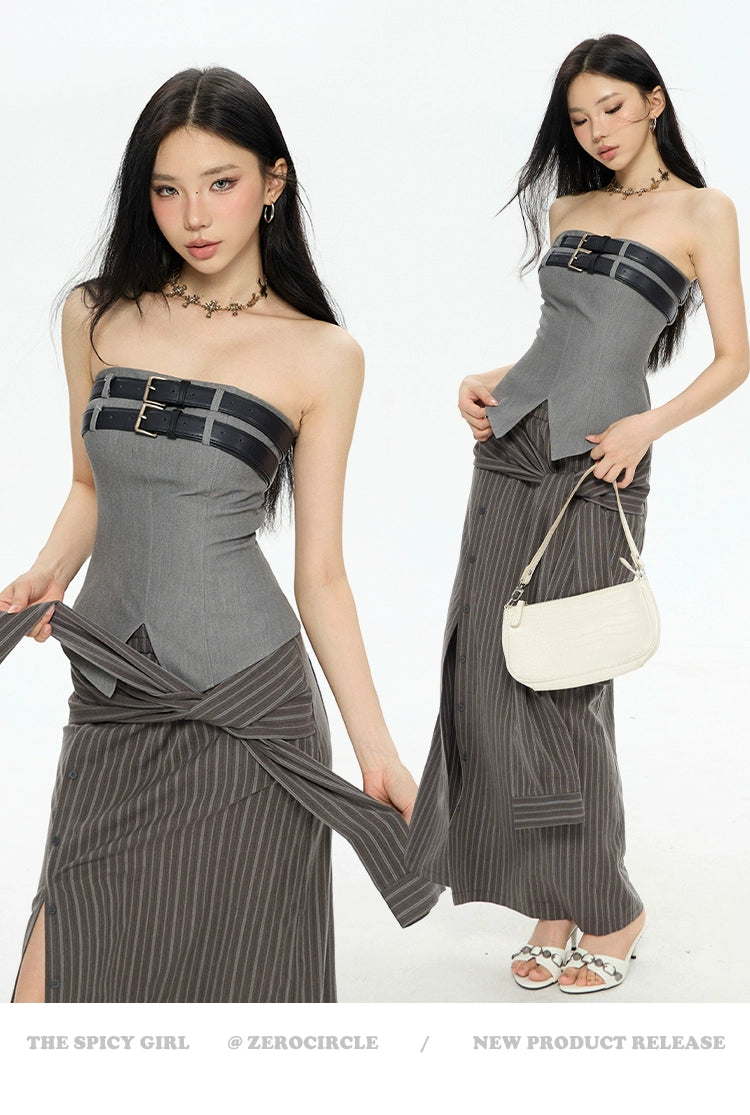 Zero Slim and Thin with Chest Pads Spice Girl Tube Top