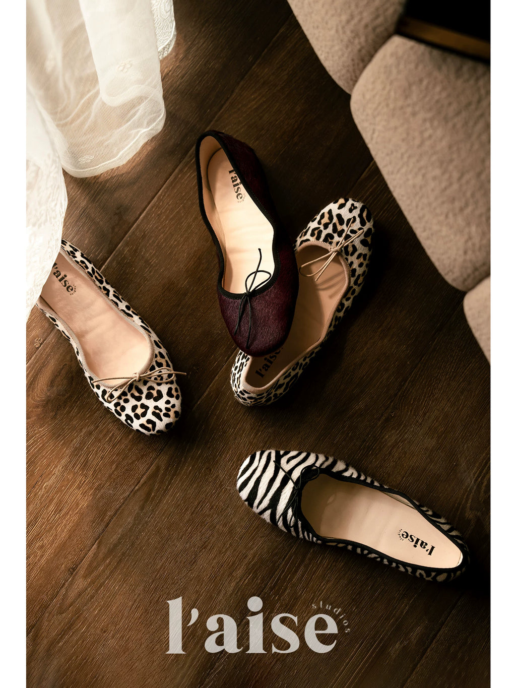 L'aise Flat-soled Leopard Print Soft-soled Shallow-mouth Single Shoes