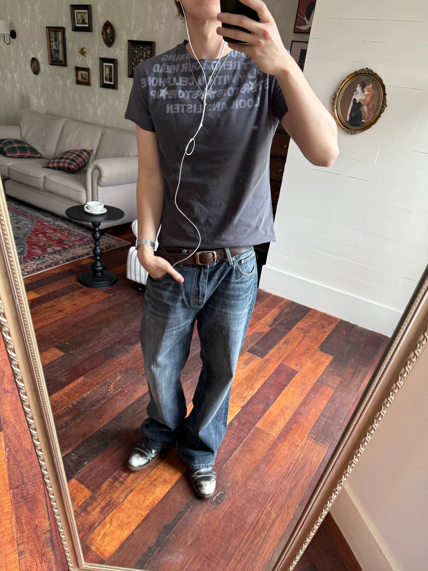 TREClub Retro Star Print Casual Tee