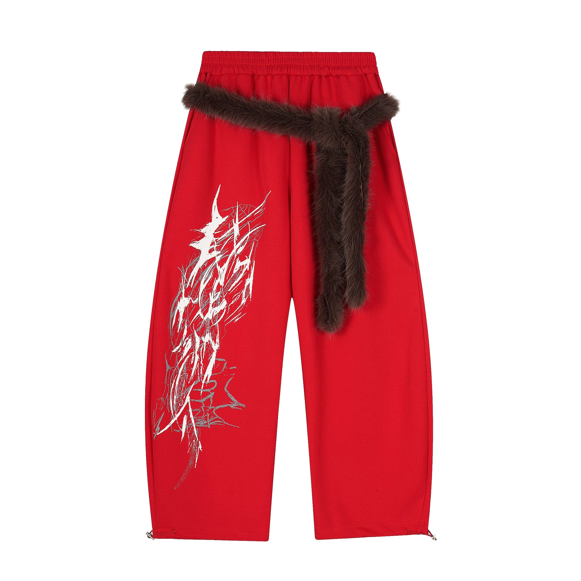 BLACKLISTS Vintage Plush Belt Scimitar Sweatpants