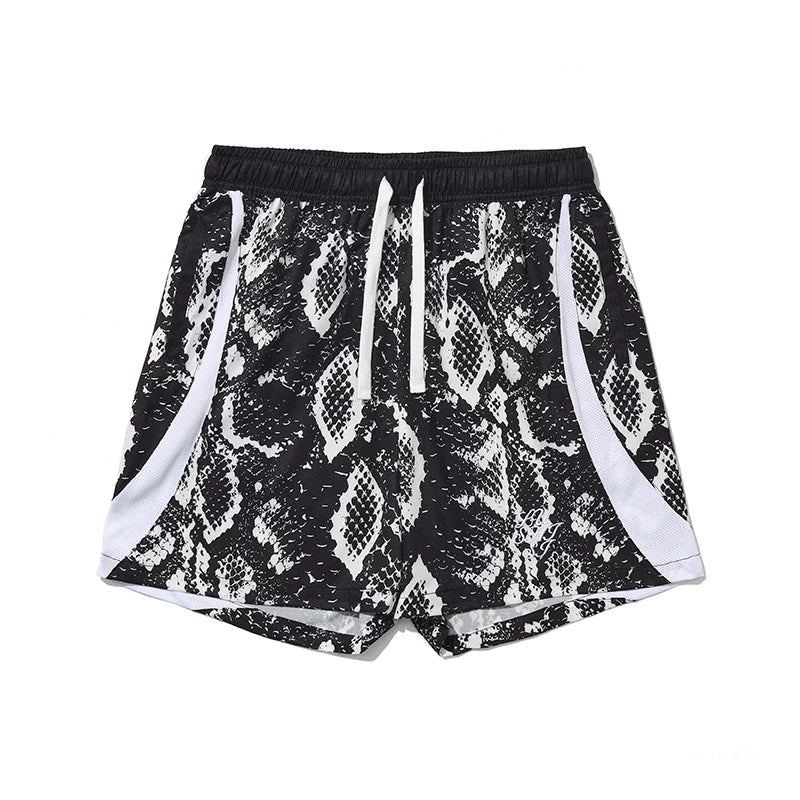 LUSHISI Snake Print Sweat-wicking Breathable Shorts