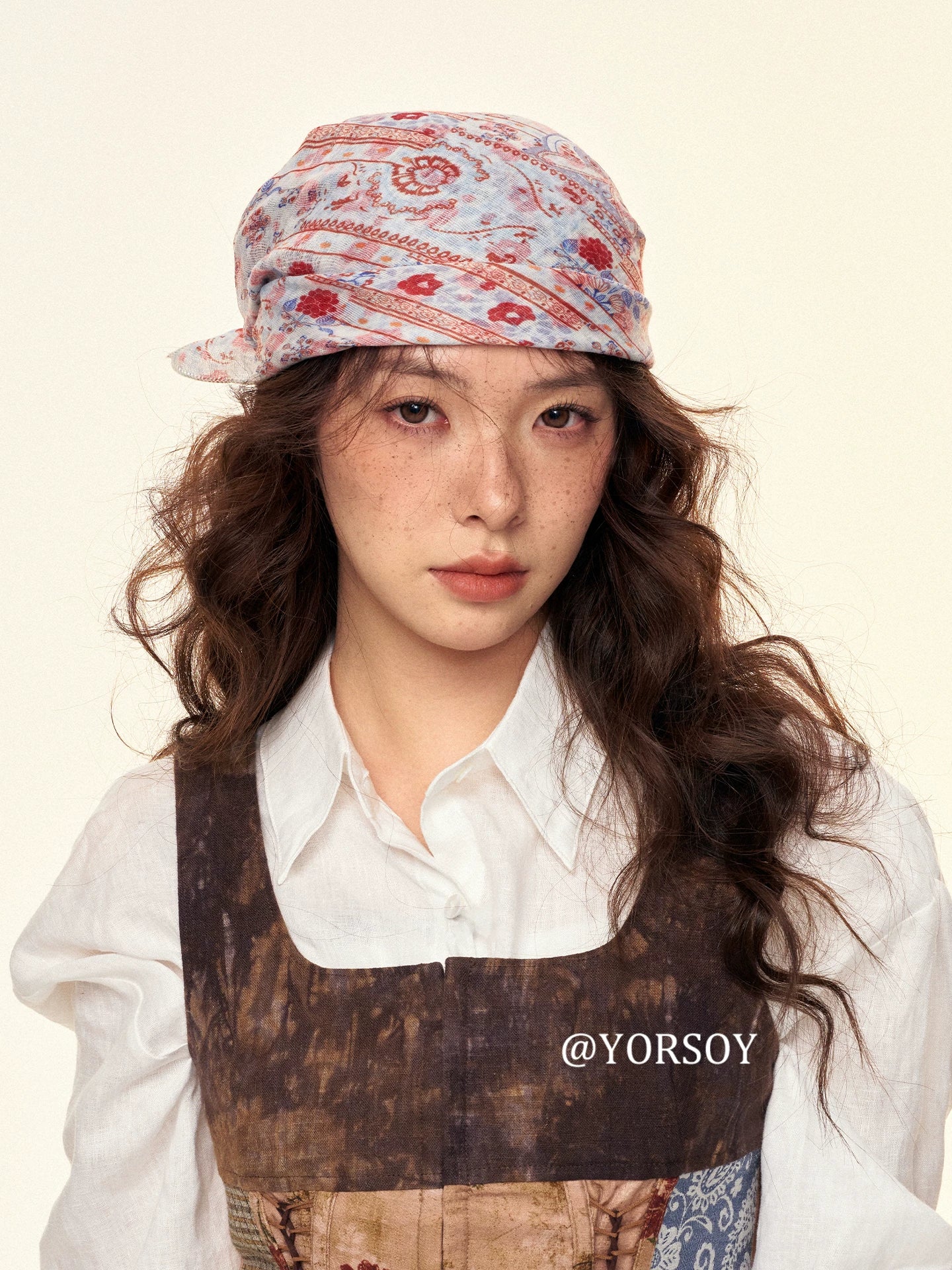 YORSOY Vintage Vacation Bag with Silk Scarf for Hair