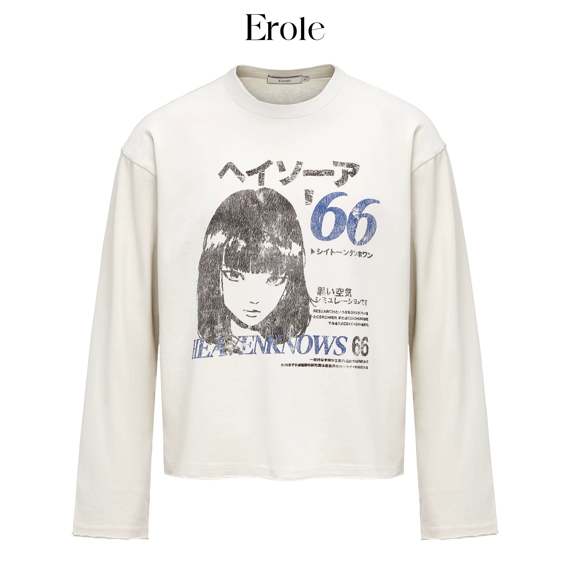 Erole Old Broken Edge Digital Printing Long Sleeve