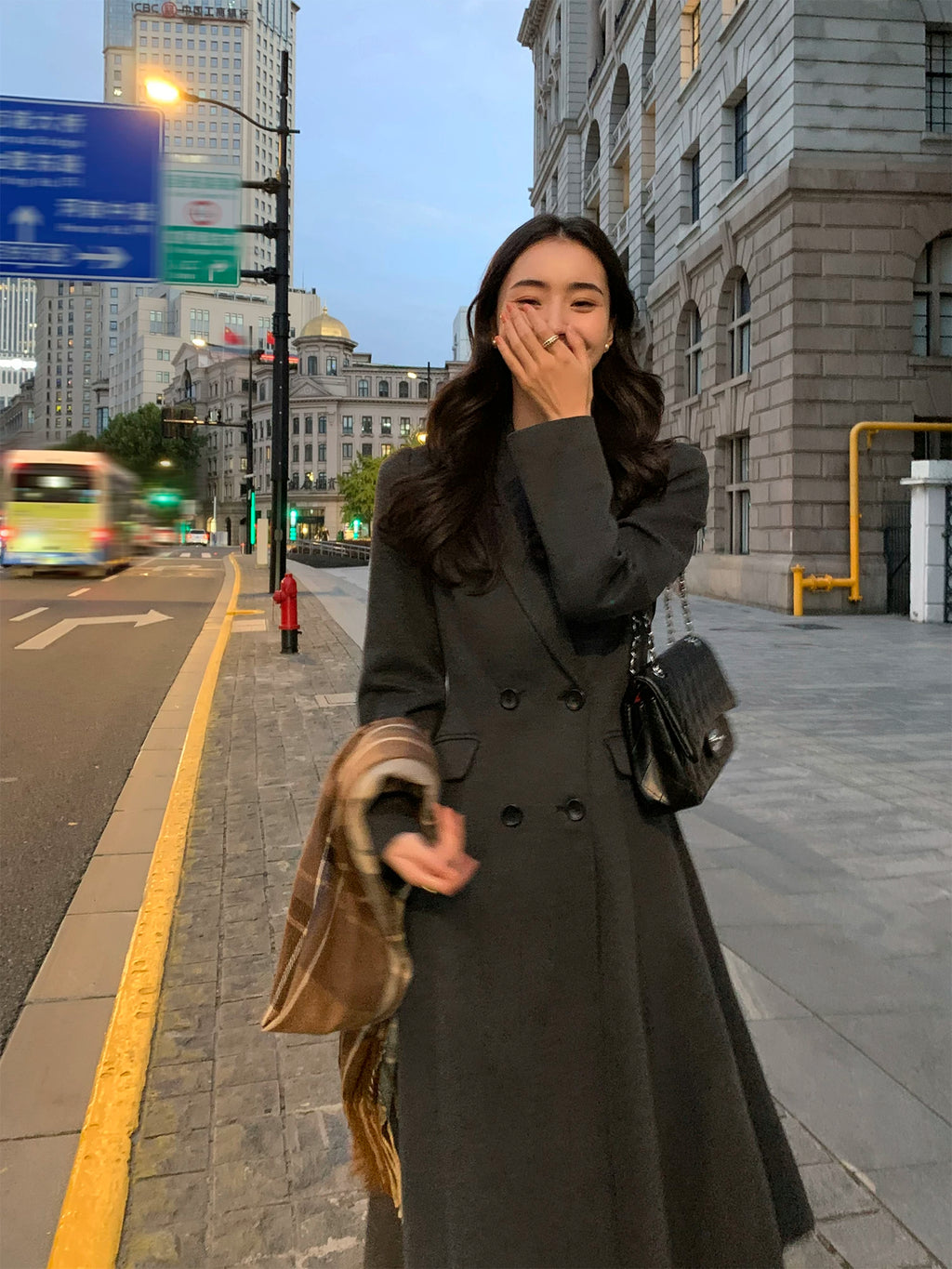 Pusumede High-end Waist and Thin Long Temperament Coat