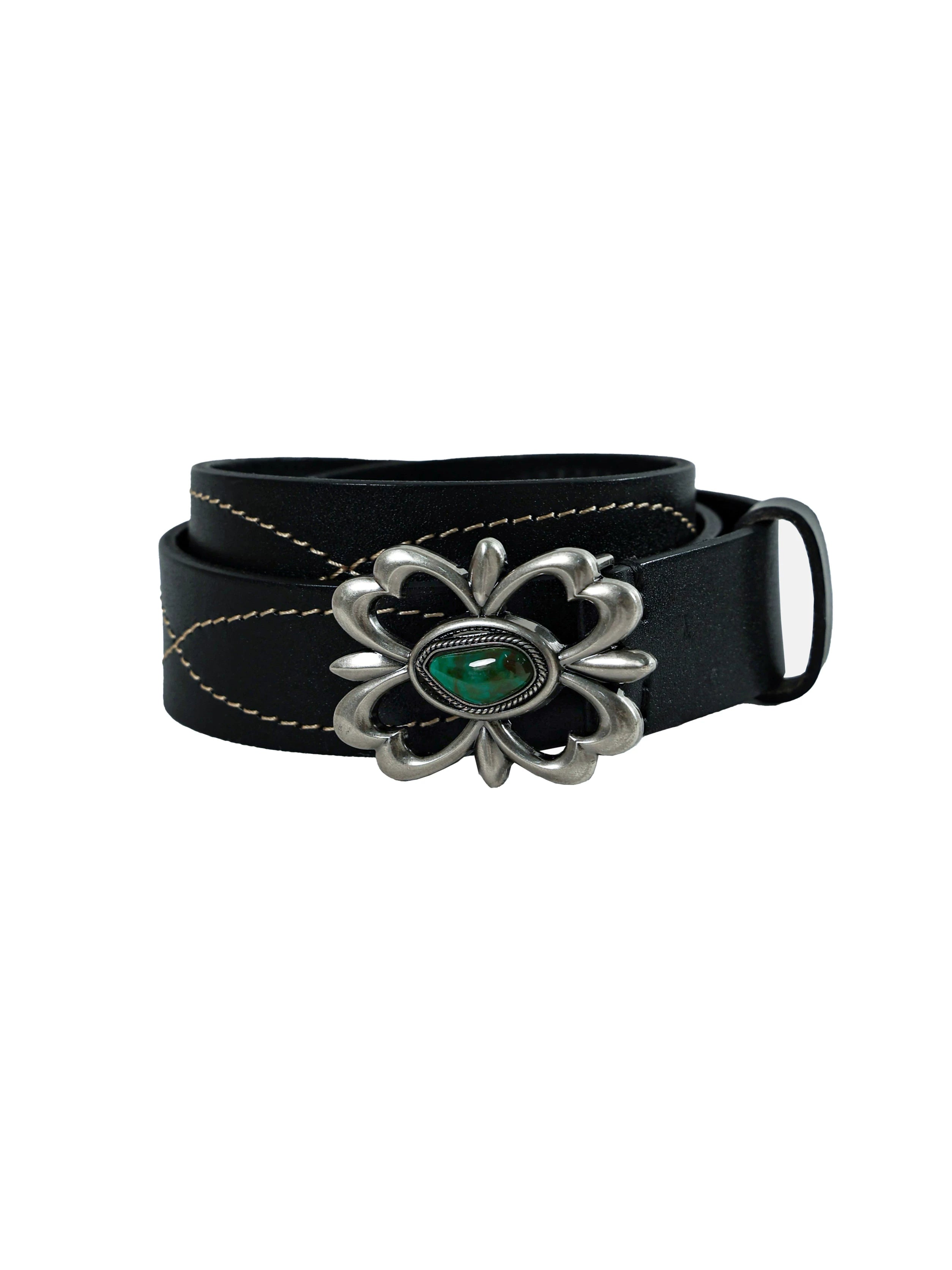 TZ killer Genuine Leather Belt with Visible Stitching