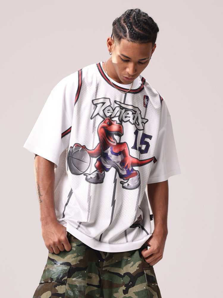 Remedy Raptors Carter Digital Printing Fake Two-piece Short Sleeve Tee