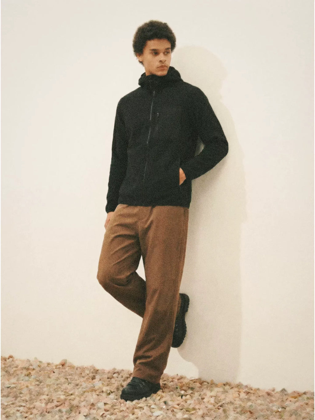 No Logo Heattech Windproof Hooded Fleece Jacket