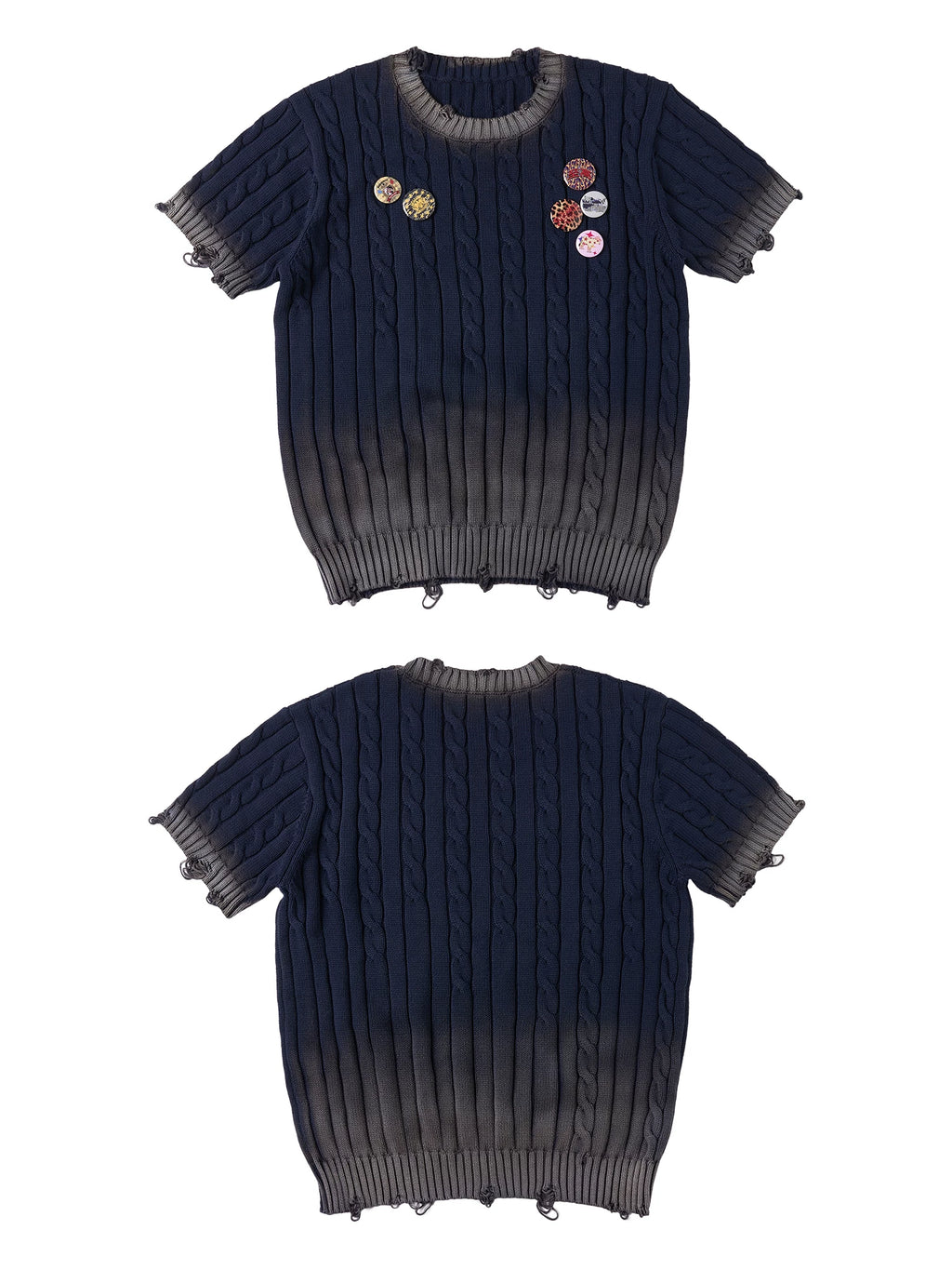 SAXGENWON Detachable Medal Knitted Tee