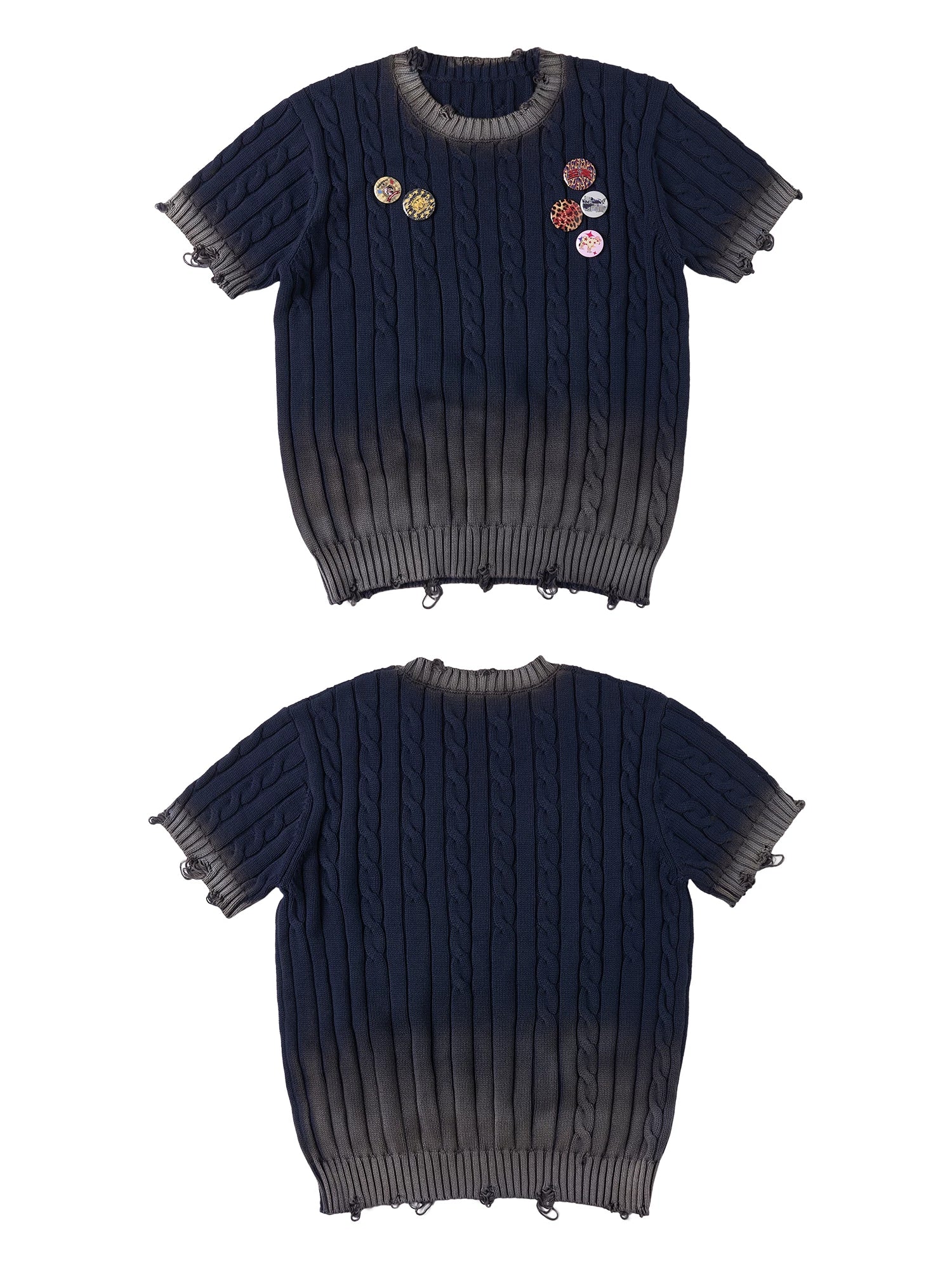 SAXGENWON Detachable Medal Knitted Tee