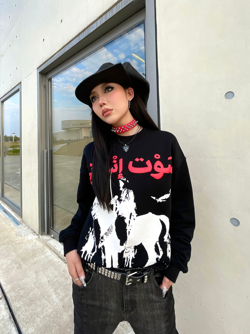 Human Voices Knight and Sword Heavy Crew Neck Sweater