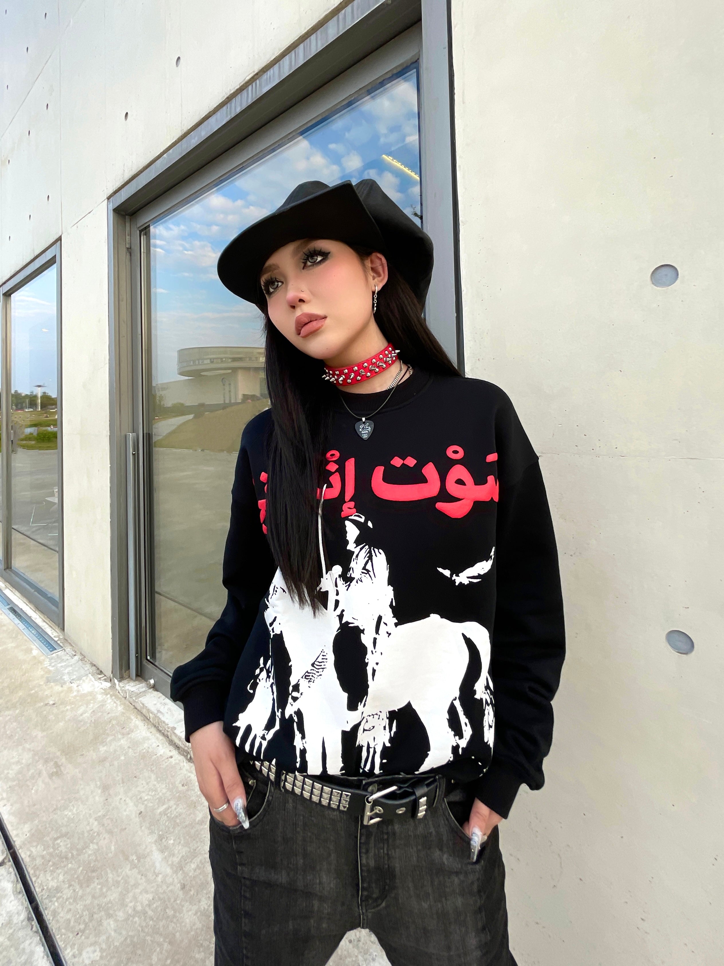 Human Voices Knight and Sword Heavy Crew Neck Sweater