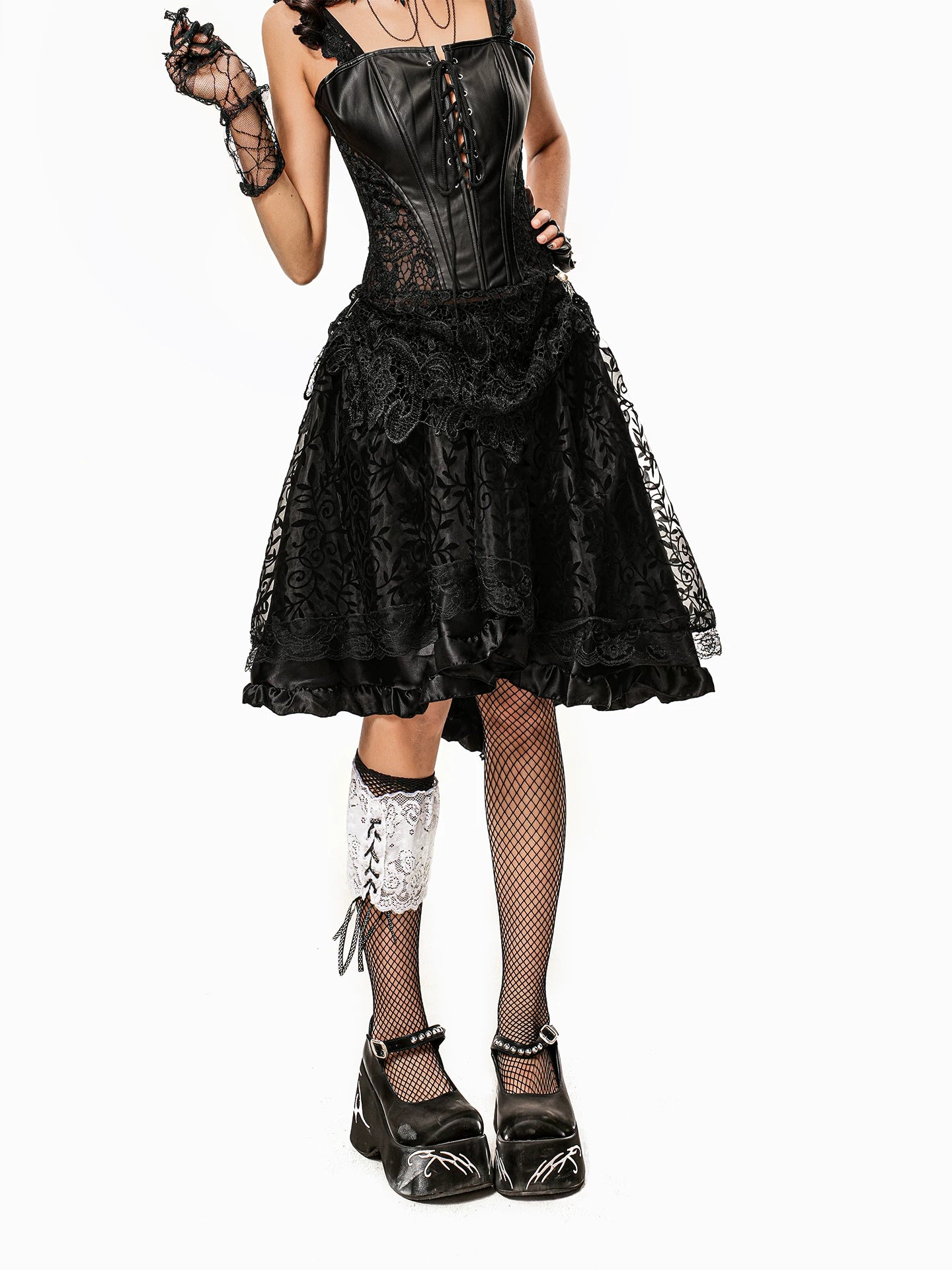 Arielink Irregular Mesh Skirt