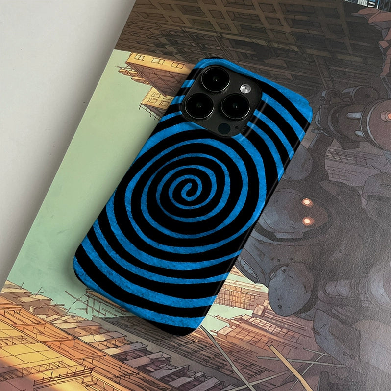 PBCASE Blue Spiral Thread Art Phone Case