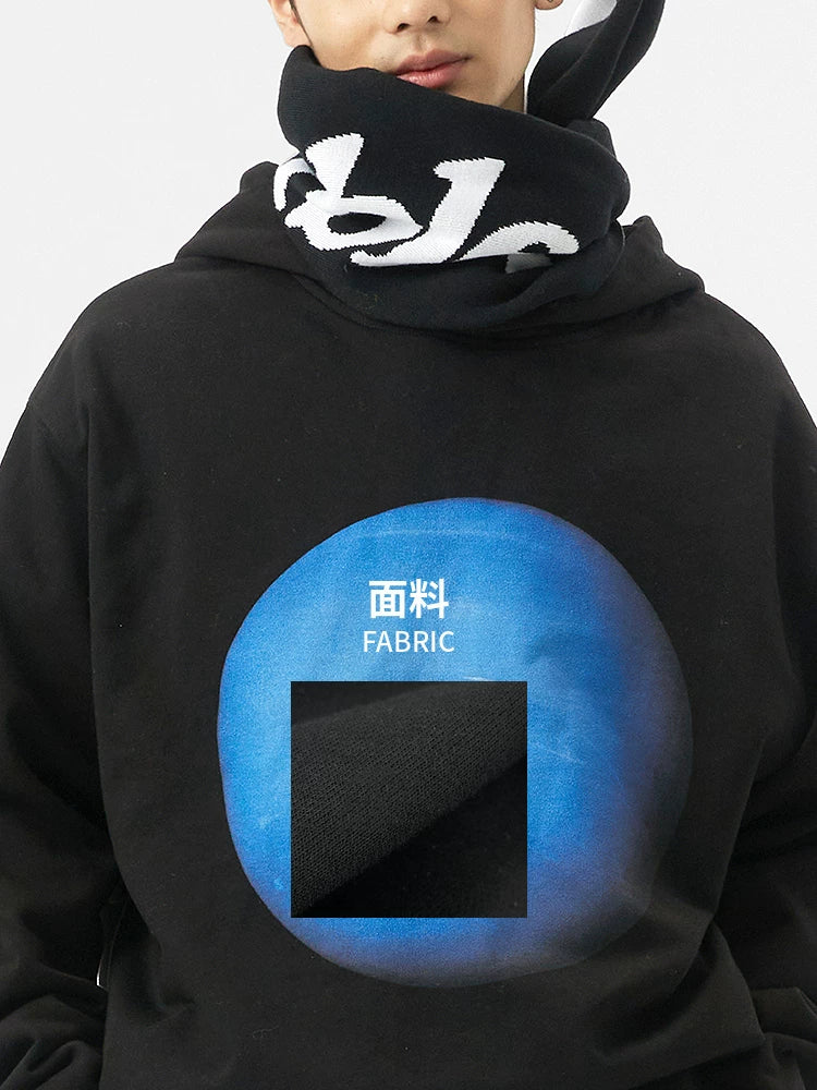 FMACM Vintage Neptune Print Hooded Sweater