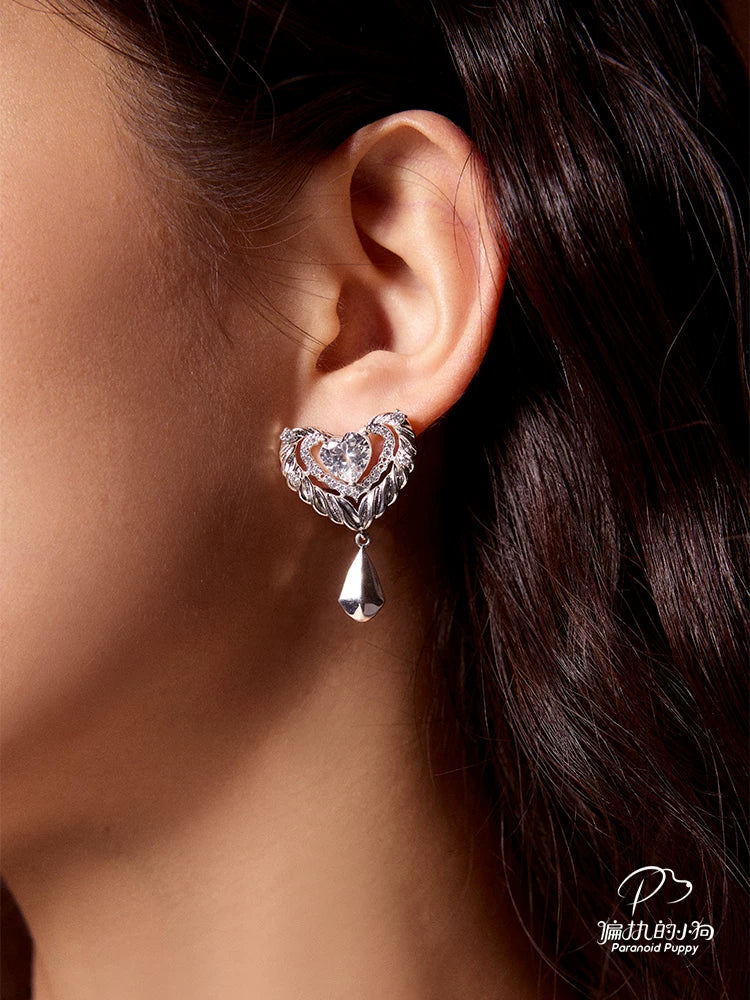 PP Light Luxury Niche Full Diamond Premium Earrings