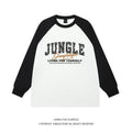 Jungle tiger Japanese cityboy shoulder plugged long-sleeve tee