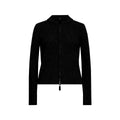 FUNKYFUN Pit Strip Texture Stand-up Collar Slim-fit Knitted Jacket