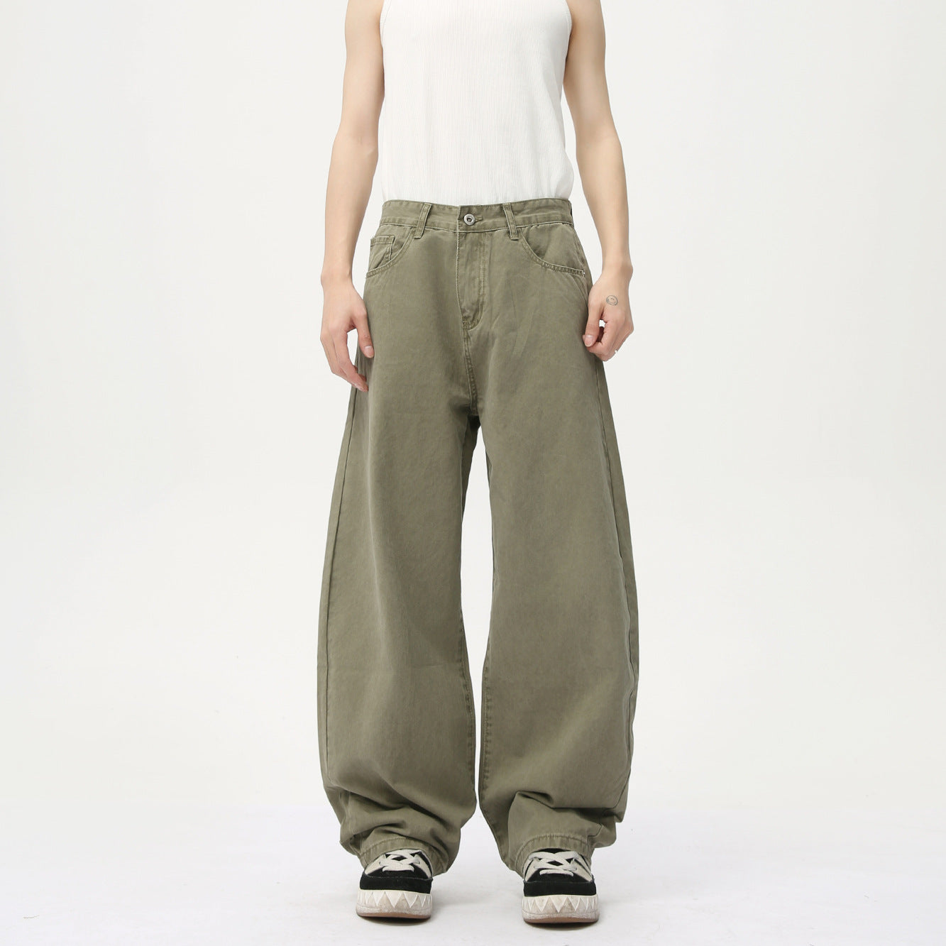 MTLCLOTHES Simple Drape Versatile Casual Scimitar Pants