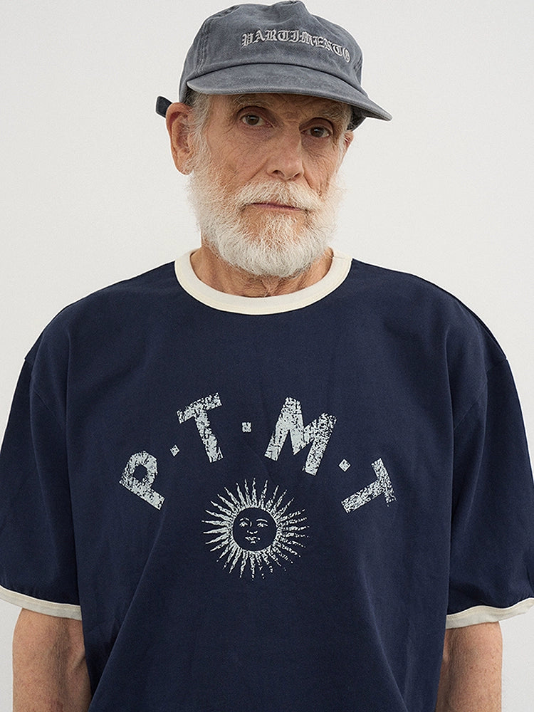 PARTIMENTO Washed Old Sun Print Tee