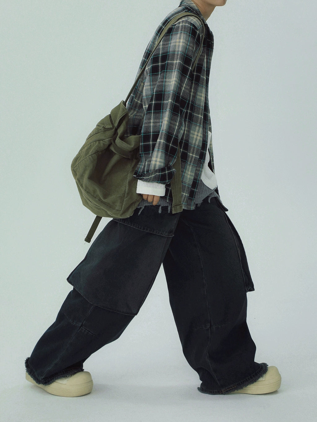 STILLYOU Vintage Tooling Cool Big Pocket Jeans