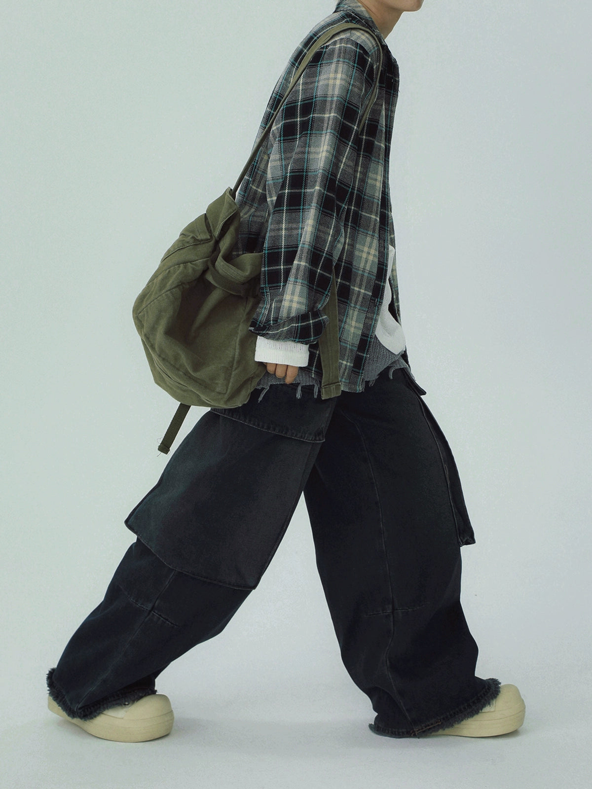 STILLYOU Vintage Tooling Cool Big Pocket Jeans