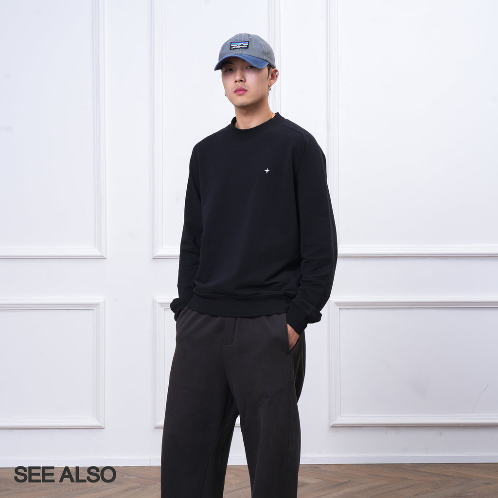 SEE ALSO "Star Series!" Polaris Modal custom fabric crew neck sweater SA062