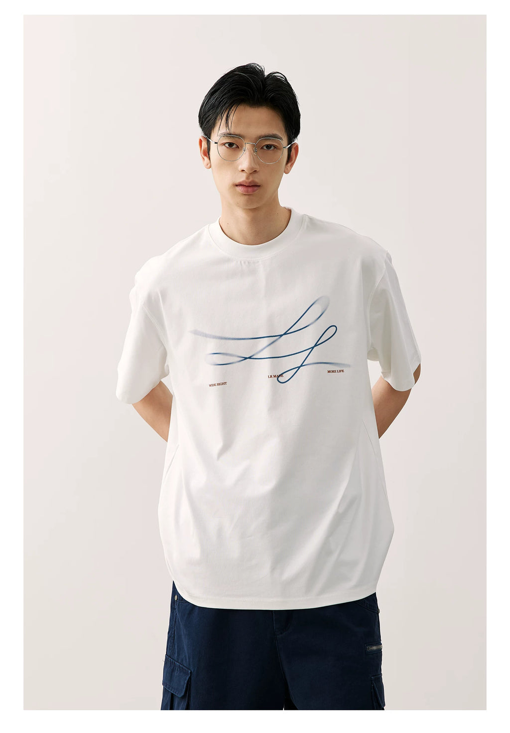 LR Cool Motion Line Pattern Loose Tee
