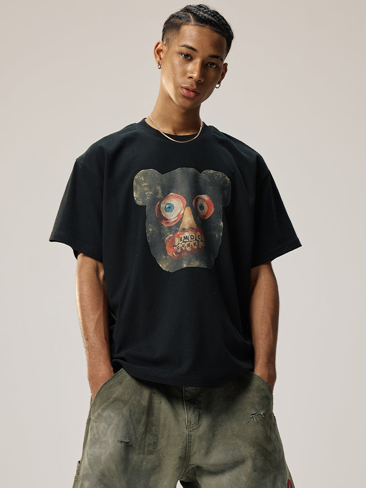 Remedy Emoji Bear Head Loose Tee