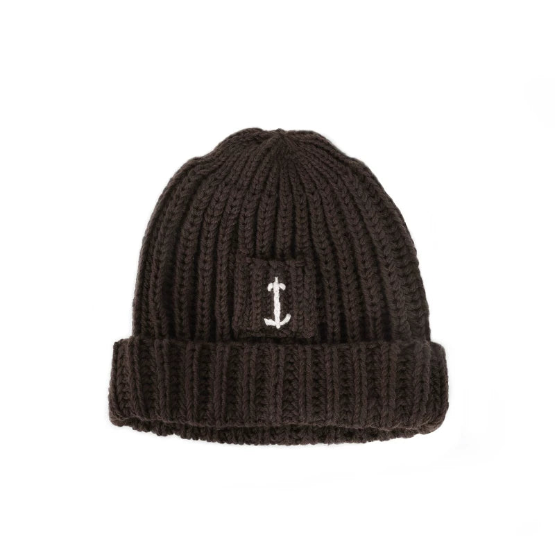 THE HOBOO Japanese Knitted Anchor Wool Cap