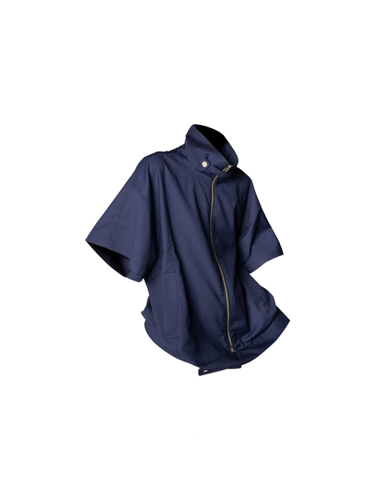 RELABEL Vintage Simple Splicing Line Loose Shirt