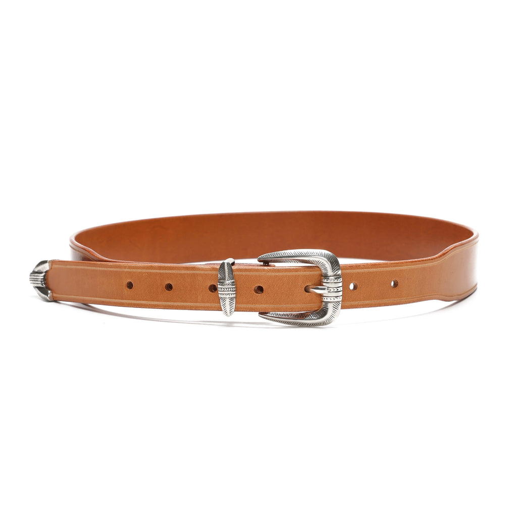 HALF WORK American denim cavalry belt retro tanned leather handmade pure cowhide leather belt for men and women