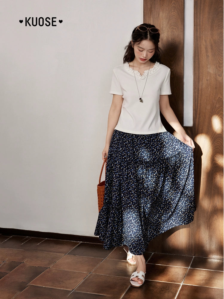 Kuose Fungus Edge Floral Skirt