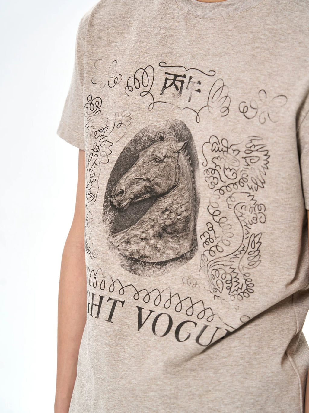 Slight Vogue Breathable Front Shoulder Crew Neck Tee