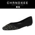 CHRNDXEE Square Head Shallow Mouth Versatile Flat Shoes