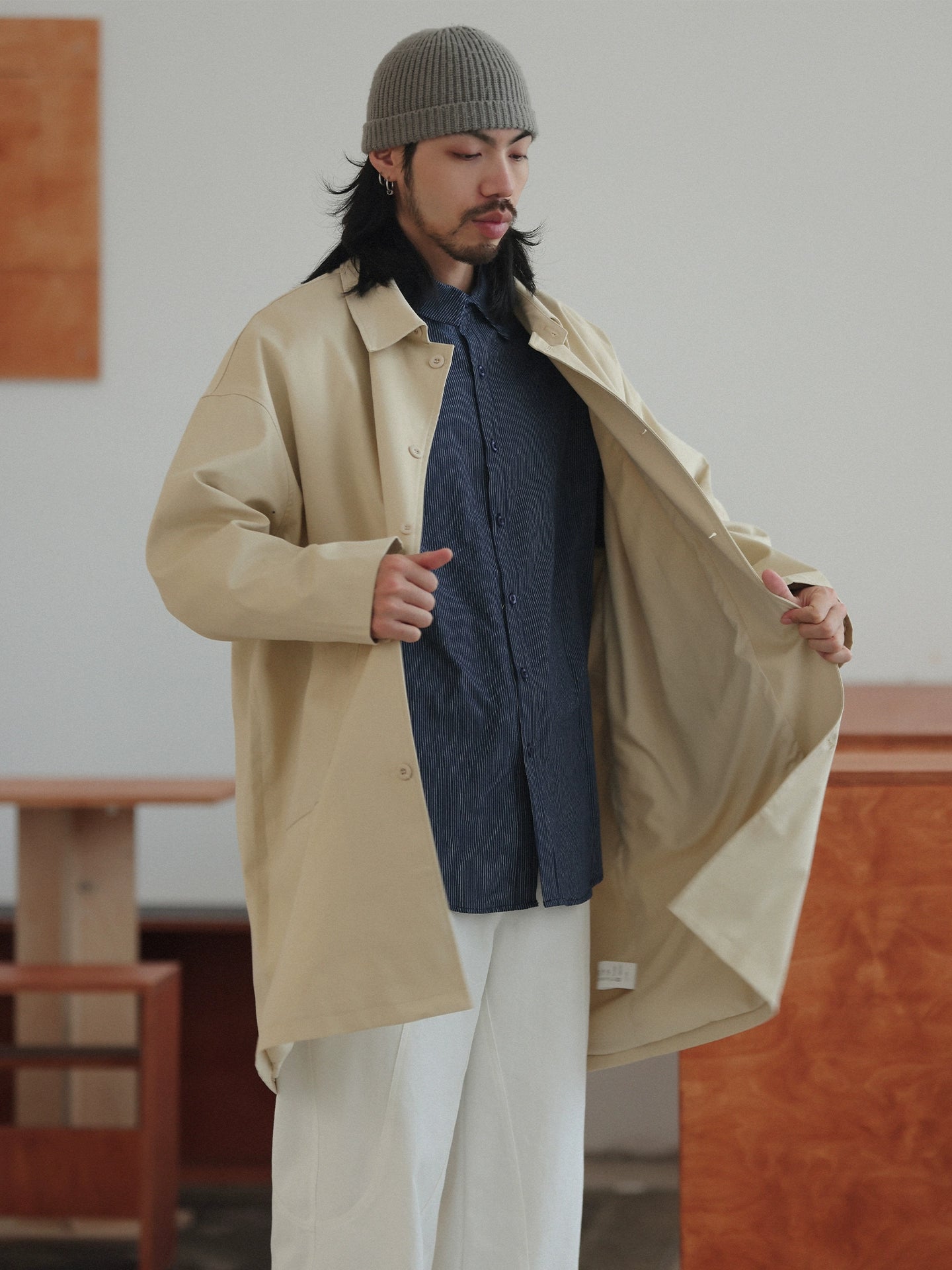 NOEARS Vintage Loose Shoulder Casual Jacket